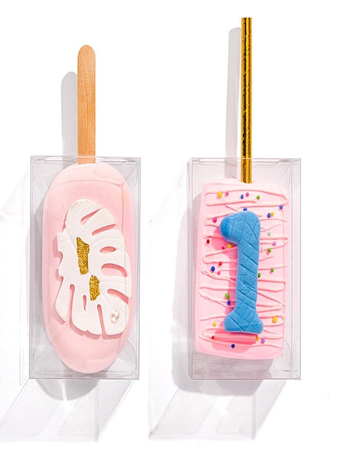 SLShePack 24PCS Rice Krispie Treat Boxes with Hole Cakesickle Boxes Candy Boxes Party Favors (3.5"x 2.4"x 1.38") - Image 1